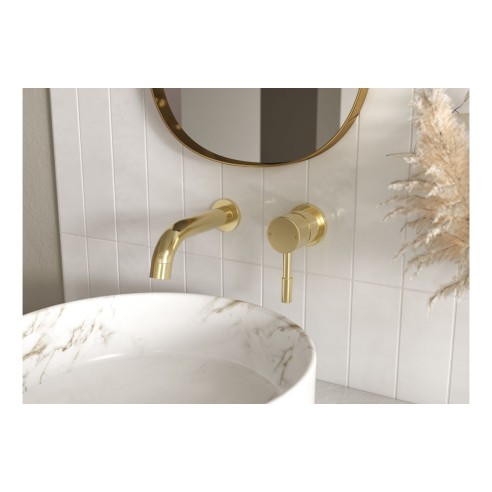 Opal Basin Mixer & Waste - Brushed Brass | Bathroom Taps | B