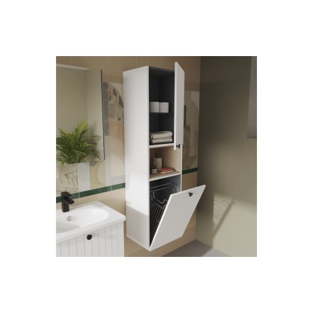 VitrA Root Groove 40cm 2 Door Semi-Tall Unit w/Laundry Baske