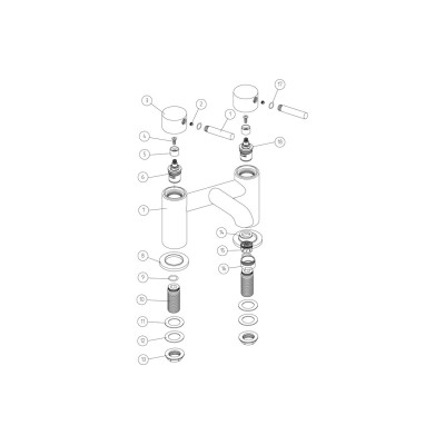 Opal Bath Filler - Brushed Brass | Bathroom Taps | BathroomK 2