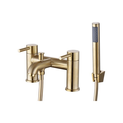 Opal Bath/Shower Mixer & Bracket - Brushed Brass | Bathroom