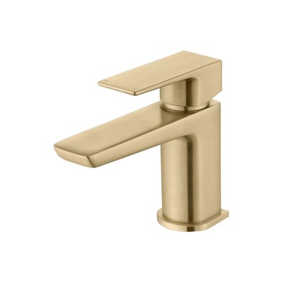 Azurite Cloakroom Basin Mixer & Waste - Brushed Brass | Bath