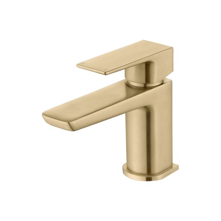 Azurite Cloakroom Basin Mixer & Waste - Brushed Brass | Bath