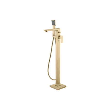 Azurite Floor Standing Bath/Shower Mixer - Brushed Brass | B