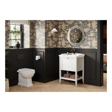 Diaz 470mm Floor Standing 1 Door Midi Boy Unit - Matt White