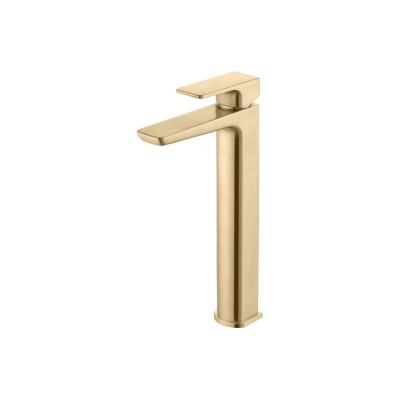 Azurite Tall Basin Mixer - Brushed Brass | Bathroom Taps | B