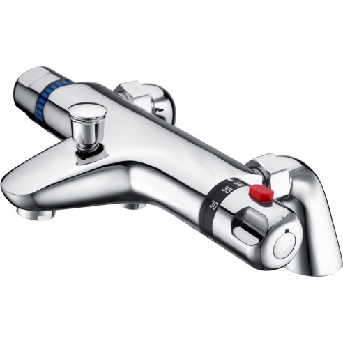 Deck Mounted Thermostatic Bath/Shower Mixer Valve - Chrome |