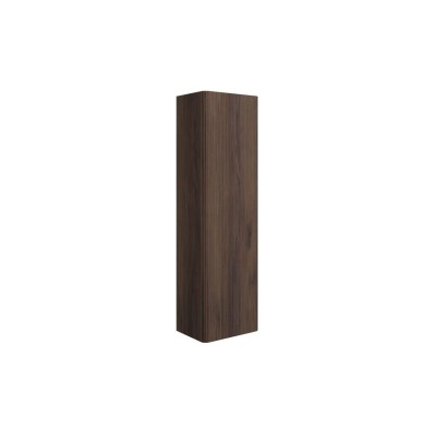 Castello 350mm Wall Hung 1 Door Tall Unit - Textured Walnut