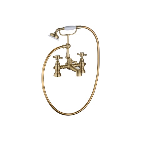 Lucite Bath/Shower Mixer & Shower Kit - Brushed Brass | Bath