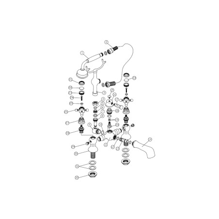 Lucite Bath/Shower Mixer & Shower Kit - Brushed Brass | Bath