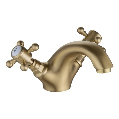 Lucite Basin Mixer & Pop Up Waste - Brushed Brass | Bathroom