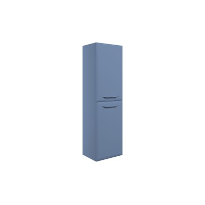 Casa 400mm Wall Hung 2 Door Midi Boy Unit - Matt Misty Blue