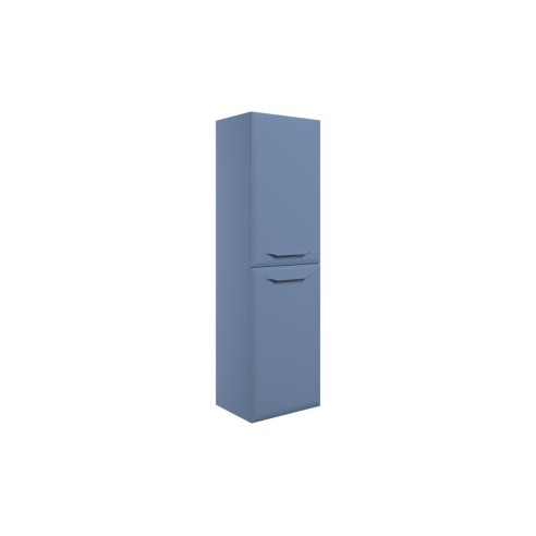Casa 400mm Wall Hung 2 Door Midi Boy Unit - Matt Misty Blue
