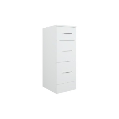 Tavira 300mm 3 Drawer Base Unit - White Gloss | Storage Unit
