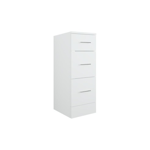 Tavira 300mm 3 Drawer Base Unit - White Gloss | Storage Unit