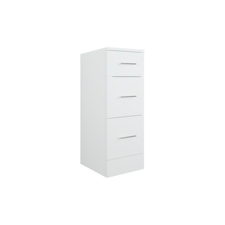 Tavira 300mm 3 Drawer Base Unit - White Gloss | Storage Unit