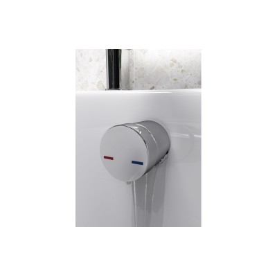 Bath Overflow Filler w/Integrated Valve - Chrome | Bathroom