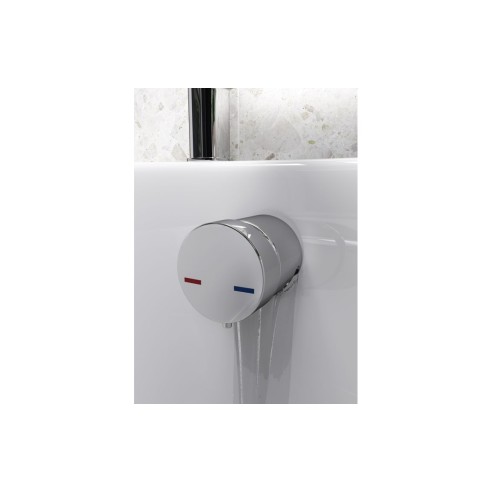 Bath Overflow Filler w/Integrated Valve - Chrome | Bathroom