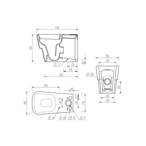 Avilla Close Coupled WC & Soft Close Seat | Toilet Seats | B