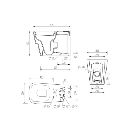 Avilla Close Coupled WC & Soft Close Seat | Toilet Seats | B