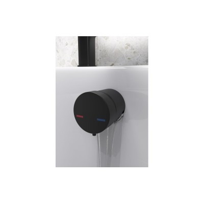 Bath Overflow Filler w/Integrated Valve - Black | Bathroom T