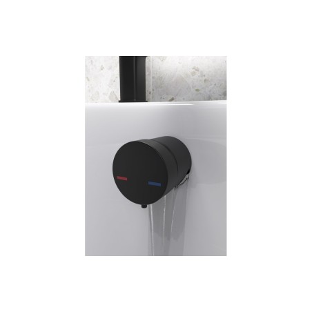 Bath Overflow Filler w/Integrated Valve - Black | Bathroom T