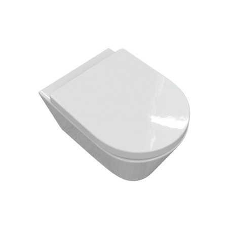 Cadiz Rimless Wall Hung WC & Soft Close Seat | Toilet Seats