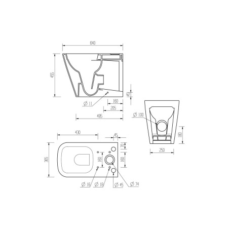 Toledo Rimless Close Coupled Fully Shrouded Comfort Height W