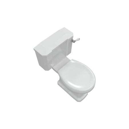 Santiago Close Coupled WC & Satin White Wood Effect Seat | T