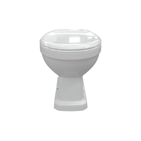 Santiago Back To Wall WC & Satin White Wood Effect Seat | To