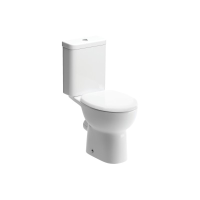Terasso Close Coupled Open Back WC & Soft Close Seat | Toile