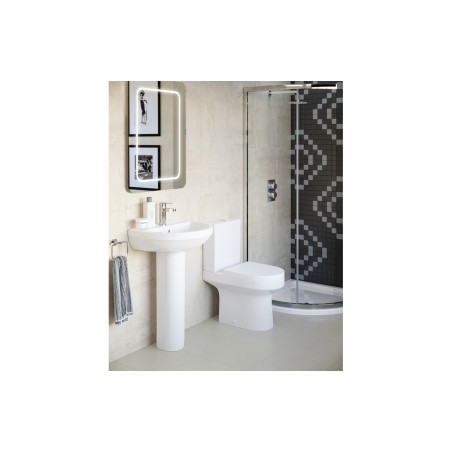 Logrono Rimless Close Coupled Open Back Comfort Height WC &