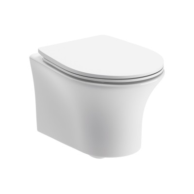 Seville Rimless Wall Hung WC & Soft Close Seat | Toilet Seat