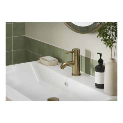 Opal Cloakroom Basin Mixer & Waste - Brushed Bronze | Bathro