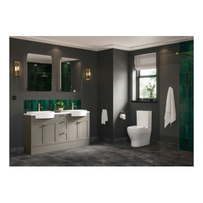 Lleida Rimless Short Projection Close Coupled Open Back WC & 2