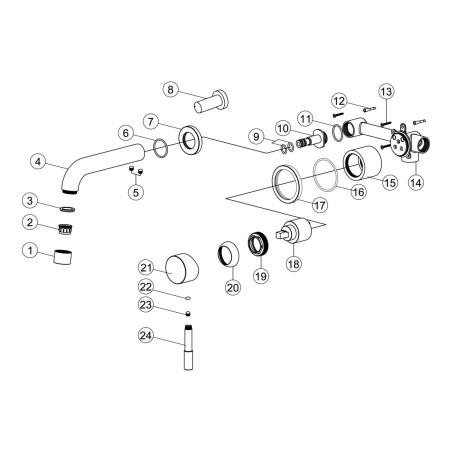 Opal 155mm Wall Mounted Basin Mixer - Brushed Bronze | Bathr