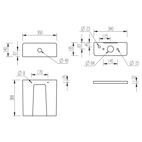 Toledo Rimless Close Coupled Open Back Short Projection WC &