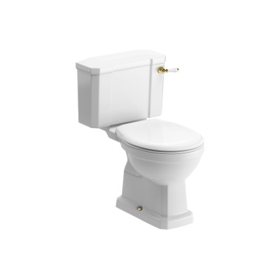 Santiago Close Coupled WC & Soft Close Seat w/Br.Brass Finis