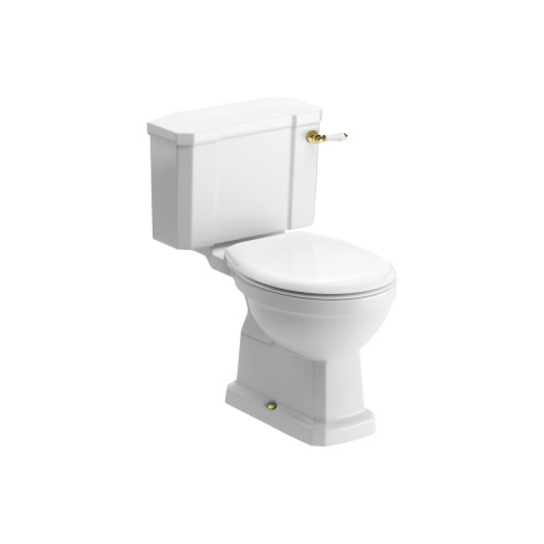 Santiago Close Coupled WC & Soft Close Seat w/Br.Brass Finis