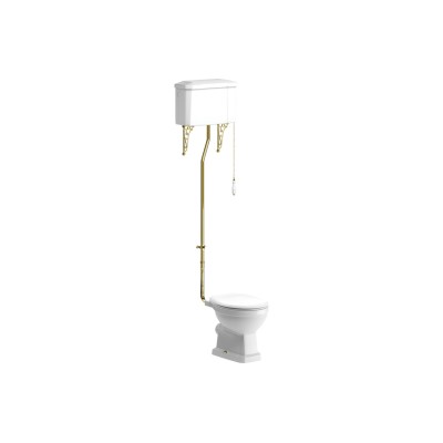 Santiago High Level WC & Soft Close Seat w/Br.Brass Finishes
