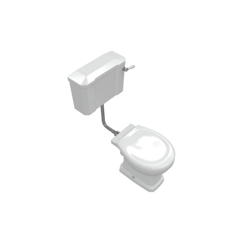 Santiago Low Level WC & Satin White Wood Effect Seat w/Br.Br