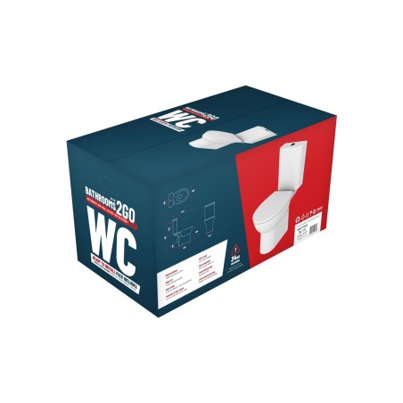 //2Go Close Coupled Rimless WC & Soft Close Seat | Toilet Se