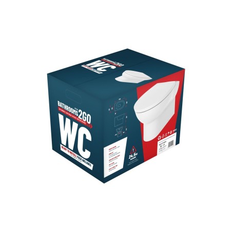 //2Go Rimless Back To Wall WC & Soft Close Seat | Toilet Sea