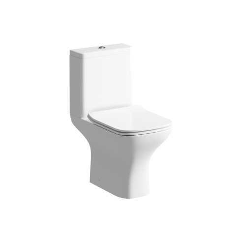 Carvina Rimless Comfort Height Close Coupled Open Back WC &
