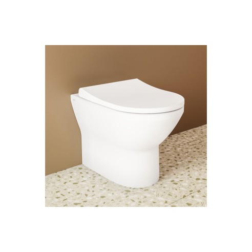 VitrA Integra Rimless Back to Wall Pan Only - White | Back T