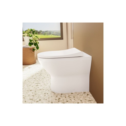 VitrA Integra Rimless Back to Wall Pan Only - White | Back T