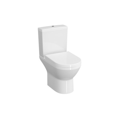 VitrA Integra Rimless Open Back Close Coupled Pan Only - Whi