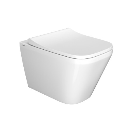VitrA Integra Square Rimless Wall Hung Pan Only - White | Wa