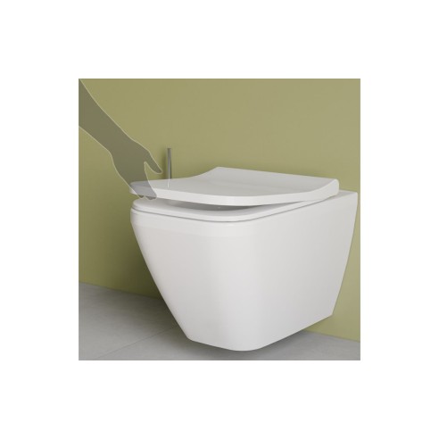 VitrA Integra Square Rimless Wall Hung Pan Only - White | Wa