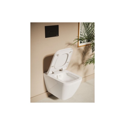 VitrA Integra Square Rimless Wall Hung Pan Only - White | Wa