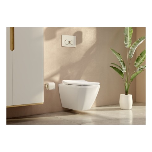 VitrA Integra Square Soft Close Slim Toilet Seat - White | T